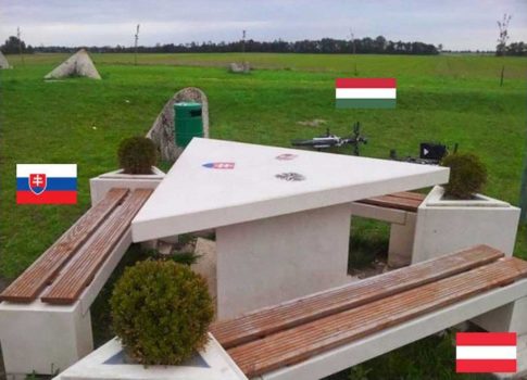 frontière entre la Slovaquie, l'Autriche et la Hongrie