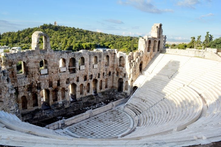 Théâtre de Dionysos à Athènes en Grèce