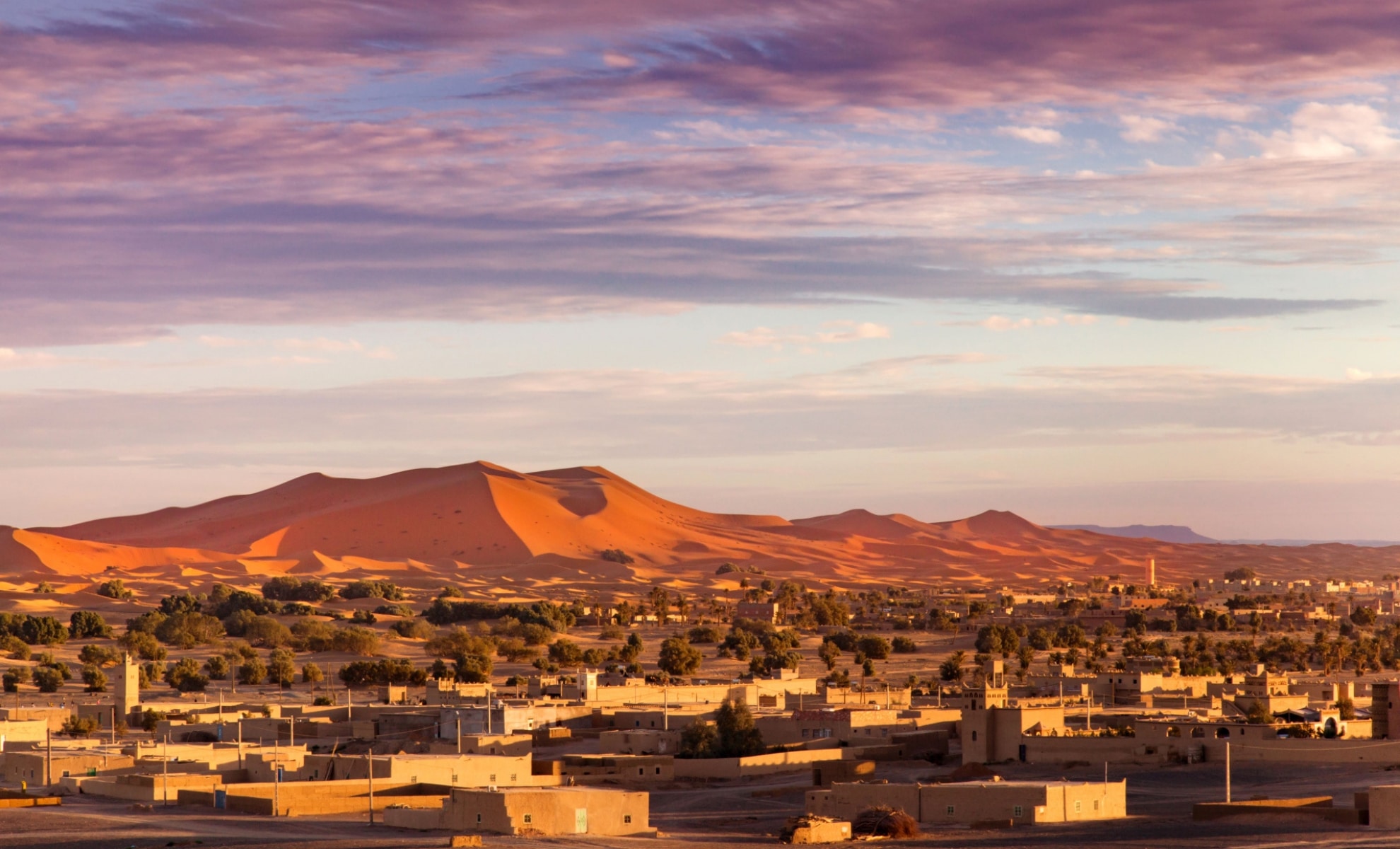 Le village Merzouga au Maroc